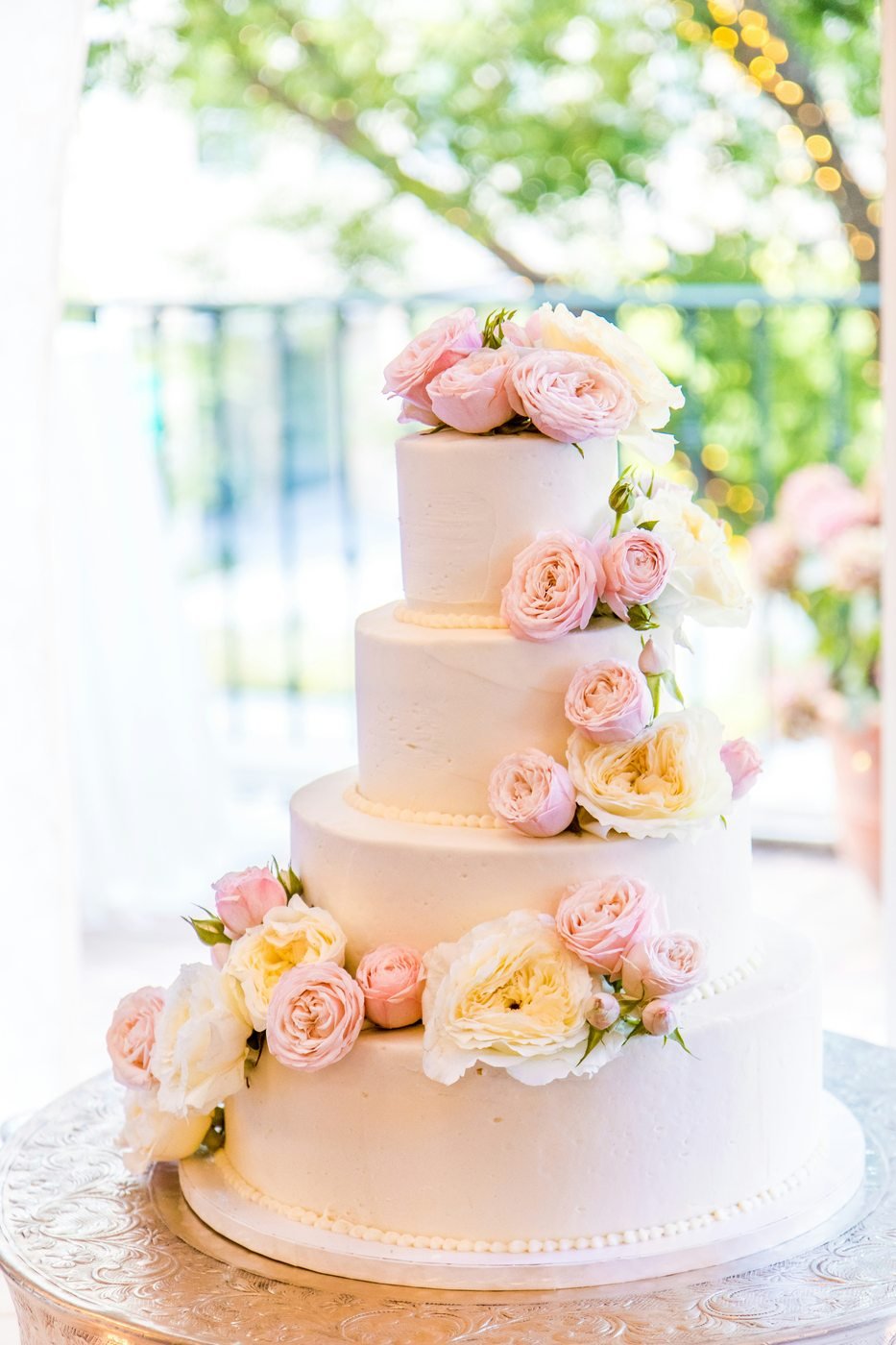 Four-layer fondant cake